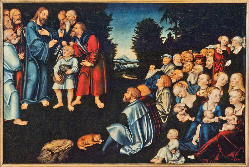 Il miracolo dei cinque pani e due pesci - Lucas Cranach il Vecchio