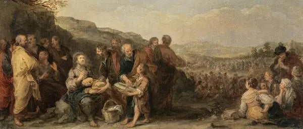 Il miracolo dei pani e dei pesci - Bartolomé Esteban Murillo