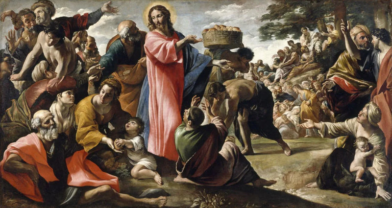 Il miracolo dei pani e dei pesci - Giovanni Lanfranco
