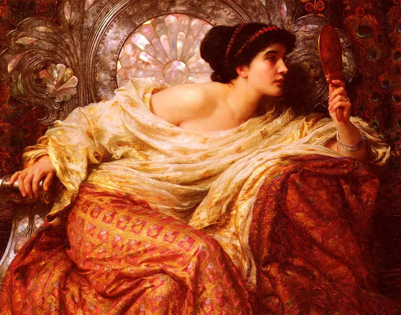 Lo specchio - Frank Bernard Dicksee