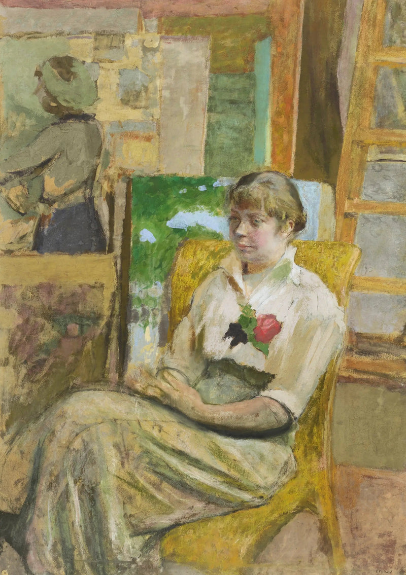 Il modello con la rosa - Édouard Vuillard