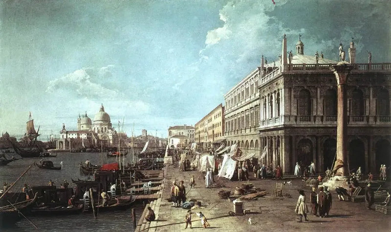 Il Molo con la biblioteca e l'imboccatura del Grande Canale - Canaletto