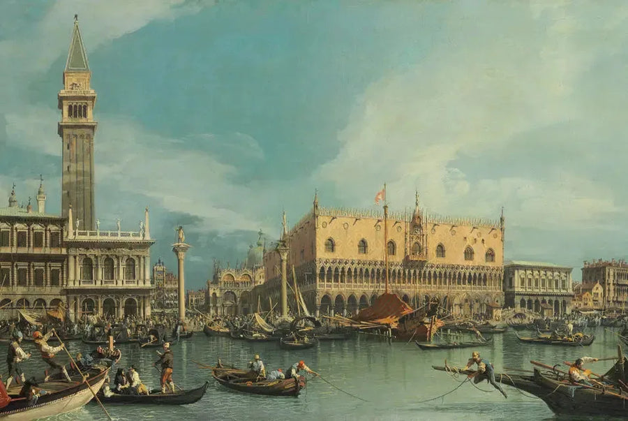 Il Molo, Venezia, depuis le Bacino di San Marco - Canaletto