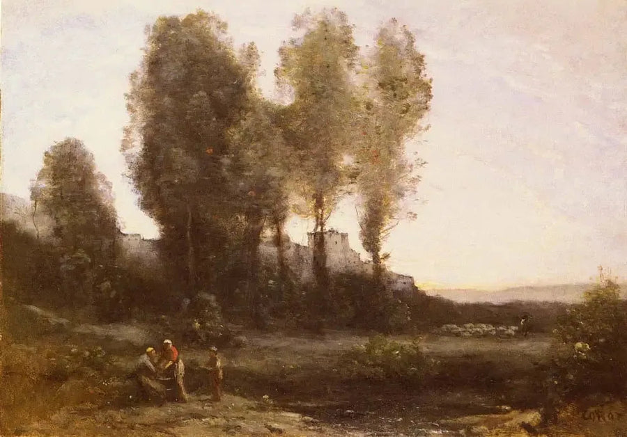 Il Monastero dietro gli alberi - Jean-Baptiste Camille Corot