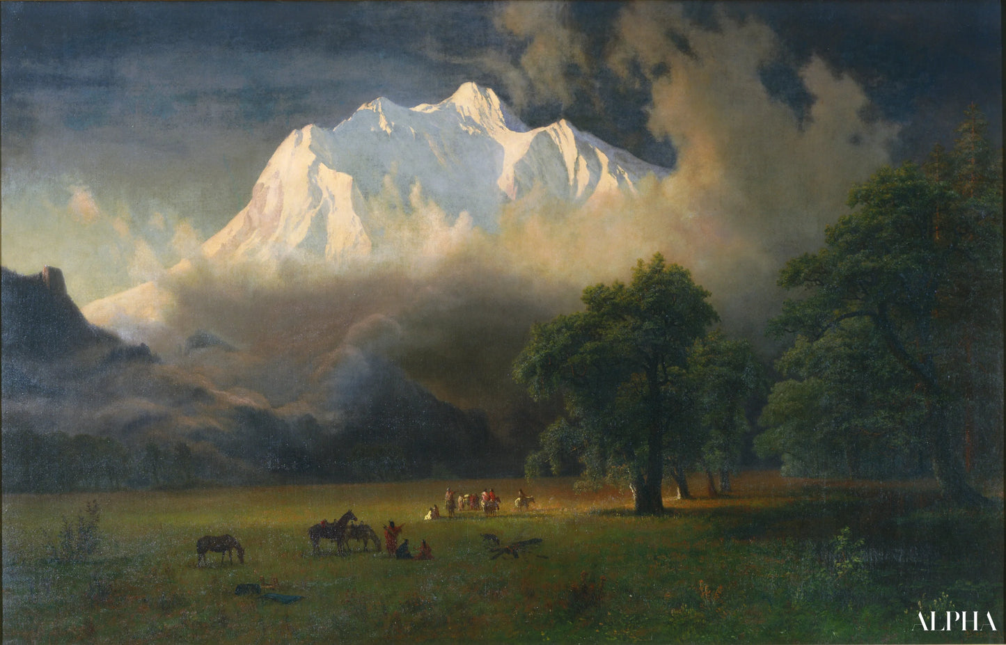 Le Mont Adams, Washington - Albert Bierstadt - Reproductions de tableaux et peintures haut de gamme