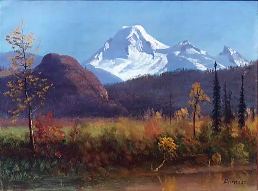 Il monte Baker da il fiume Fraser - Albert Bierstadt