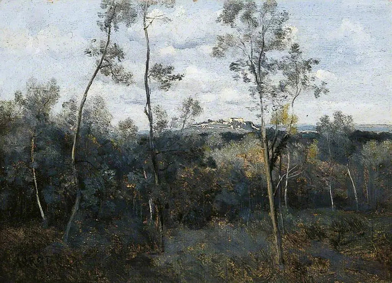 Il Mont-Valérien. Vista presa dai boschi di Meudon - Jean-Baptiste Camille Corot