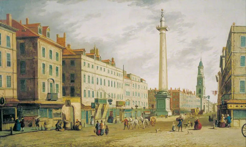 Il monumento di Gracechurch Street, Londra - Canaletto