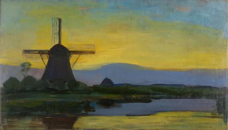 Il mulino di Oostzijdse di notte - Piet Mondrian