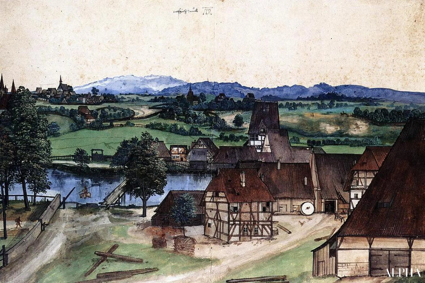 Il mulino di filo - Albrecht Dürer - Riproduzioni di quadri e dipinti di alta gamma