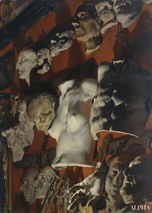 Le mur du studio - Adolph von Menzel - Reproductions de tableaux et peintures haut de gamme
