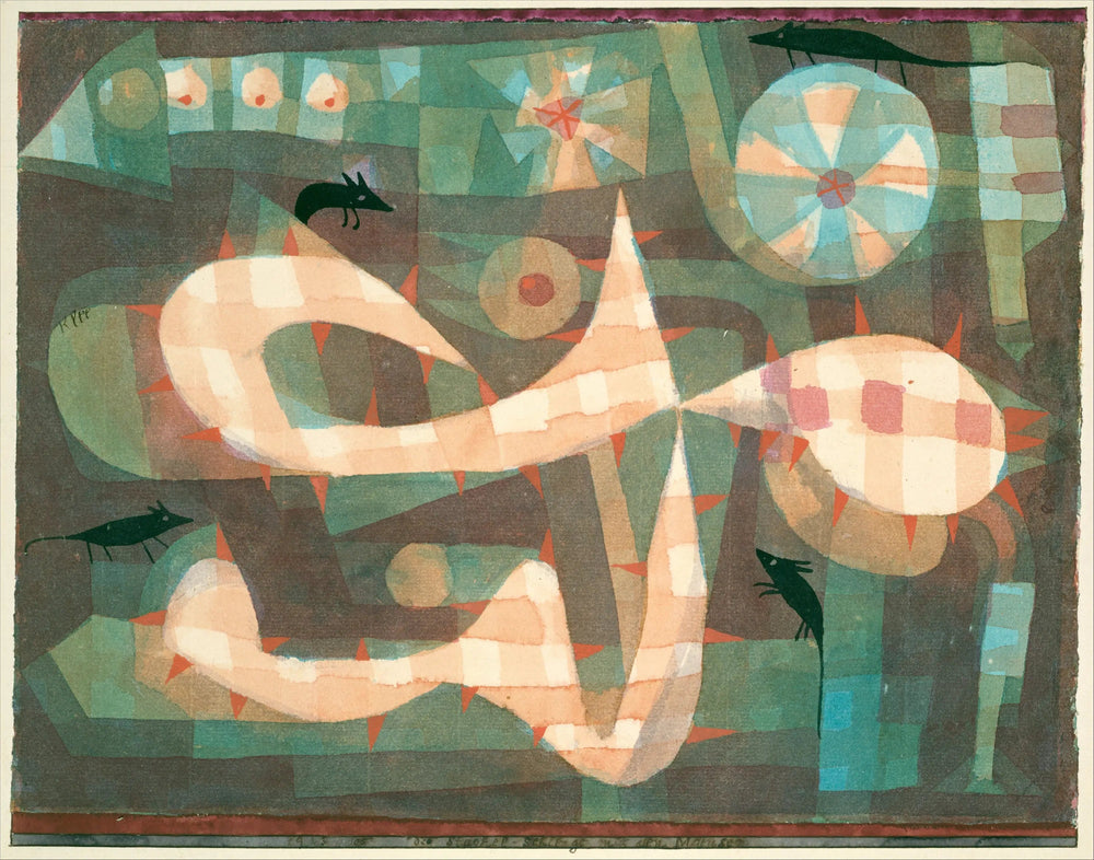 Le nœud barbelé avec les souris - Paul Klee image 1 reproduction réalisée par Alpha Reproduction