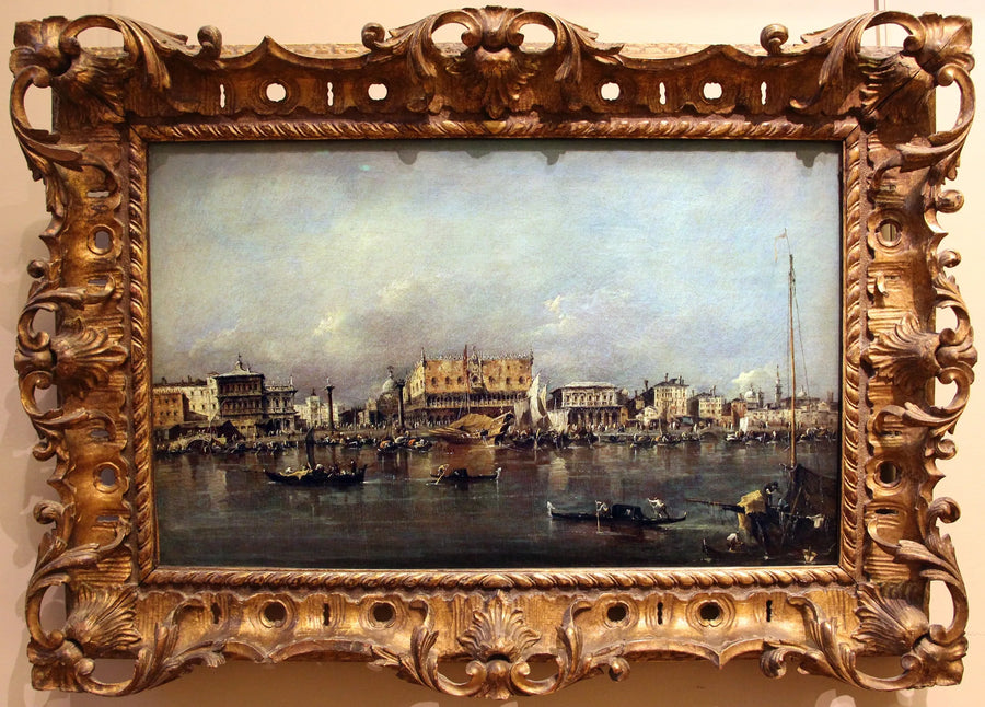 Il Palazzo dei Dogi di Venezia visto dal bacino di San Marco - Francesco Guardi