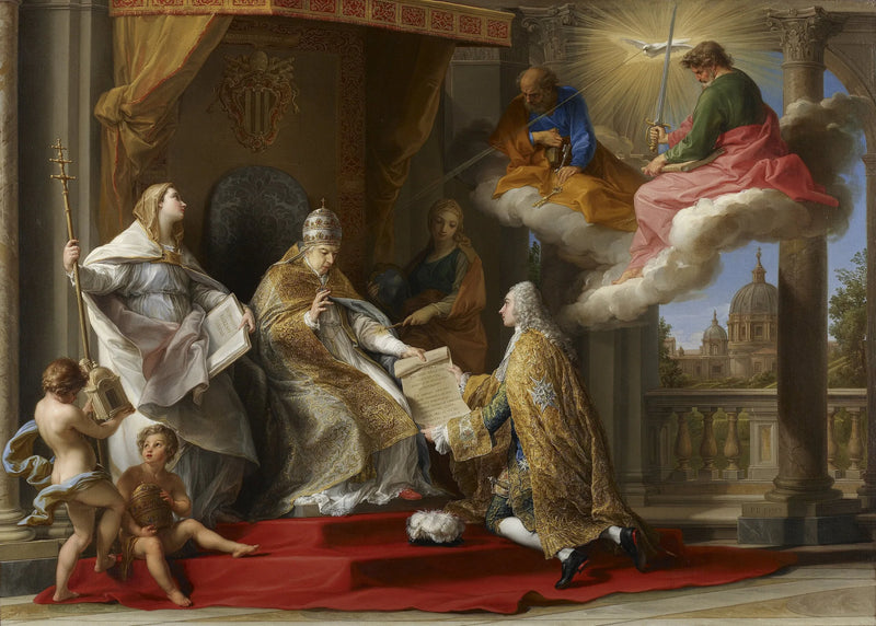 Il papa Benedetto XIV che presenta l'enciclica « Ex Omnibus » al conte di Stainville, futuro duca di Choiseul - Pompeo Batoni