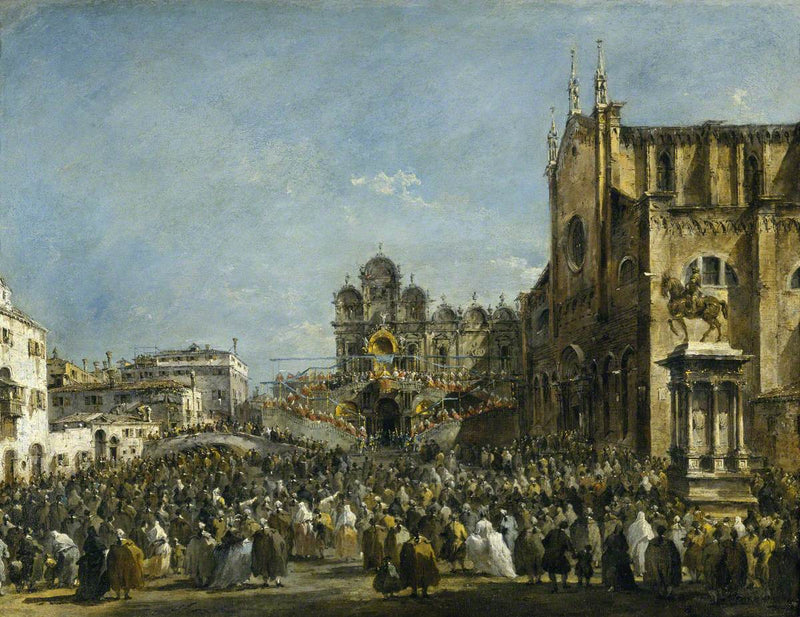 Il papa Pio VI benedice il popolo di Venezia nel 1782 - Francesco Guardi