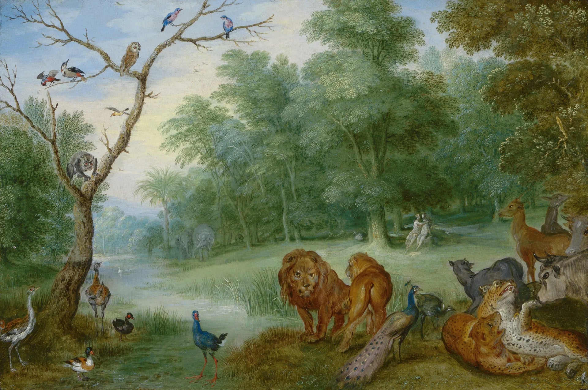 Le Paradis avec la chute d'Adam et Éve - Jan Brueghel le Jeune image 1 copie peinte à la main à l’huile