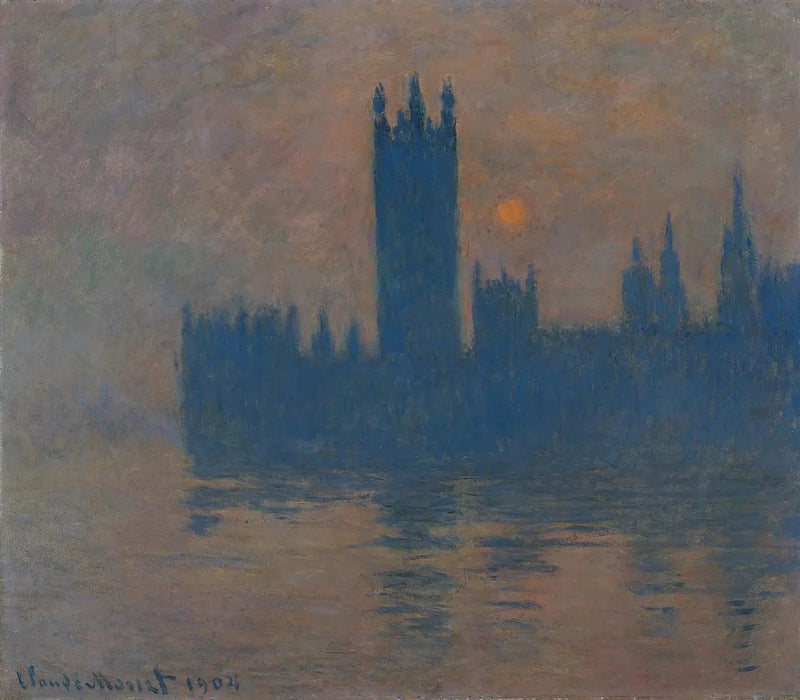 Il Parlamento, tramonto - Claude Monet
