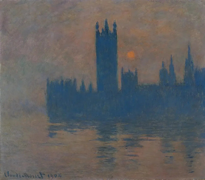 Il Parlamento, tramonto - Claude Monet