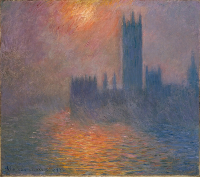 Il Parlamento, tramonto - Claude Monet