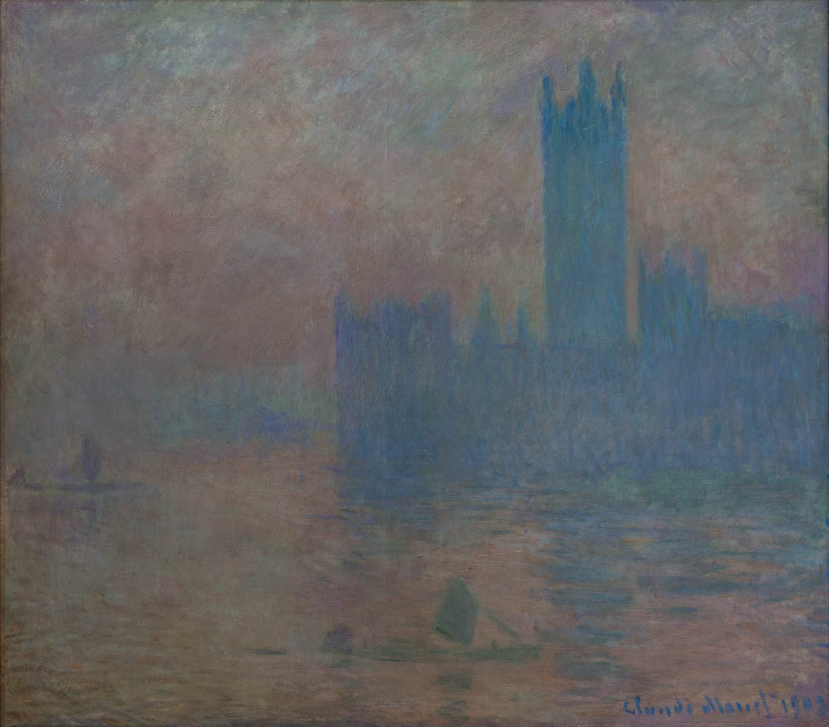 Reproduction du tableau « Le Parlement de Londres, effet de brouillard - Claude Monet » par Alpha Reproduction en peinture à l’huile