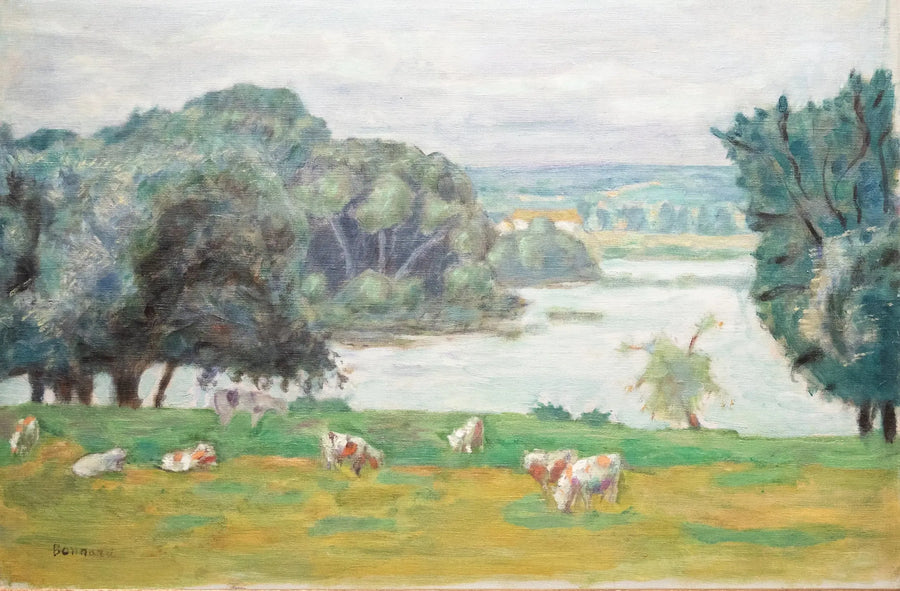Il pascolo, riva della Senna - Pierre Bonnard