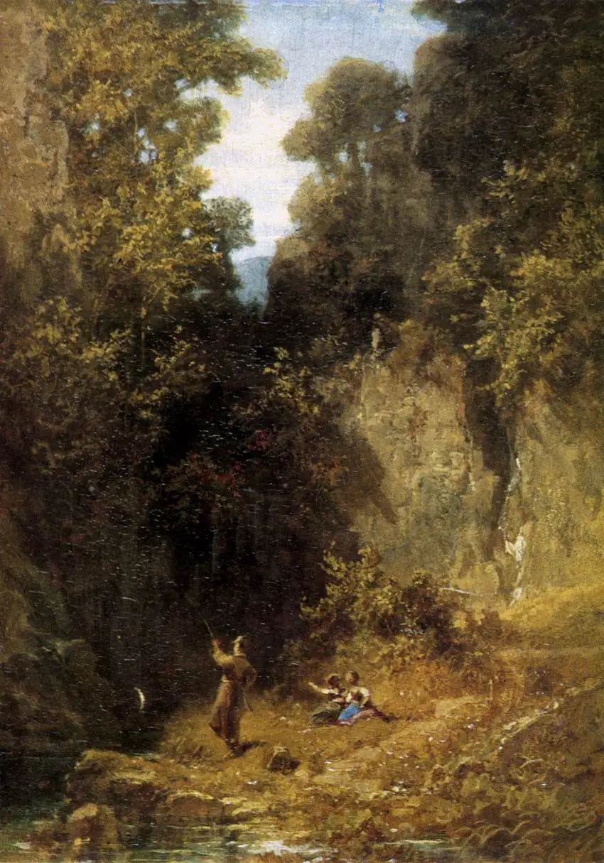 Le pêcheur - Carl Spitzweg - Alpha Reproduction