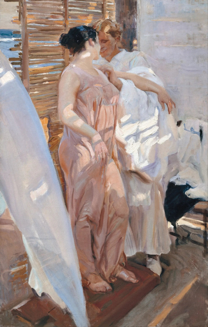 Il Accappatoio rosa - Joaquín Sorolla