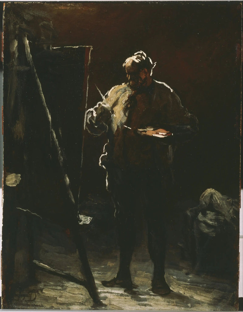 Il pittore al suo cavalletto - Honoré Daumier