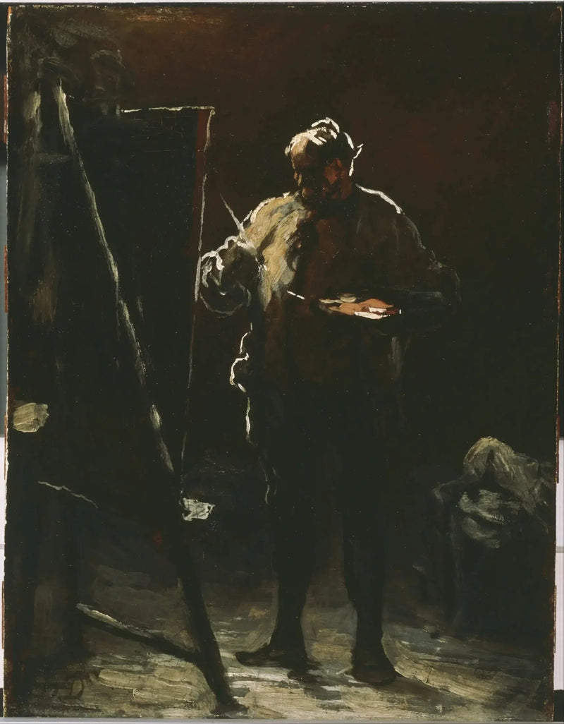 Il pittore al suo cavalletto - Honoré Daumier