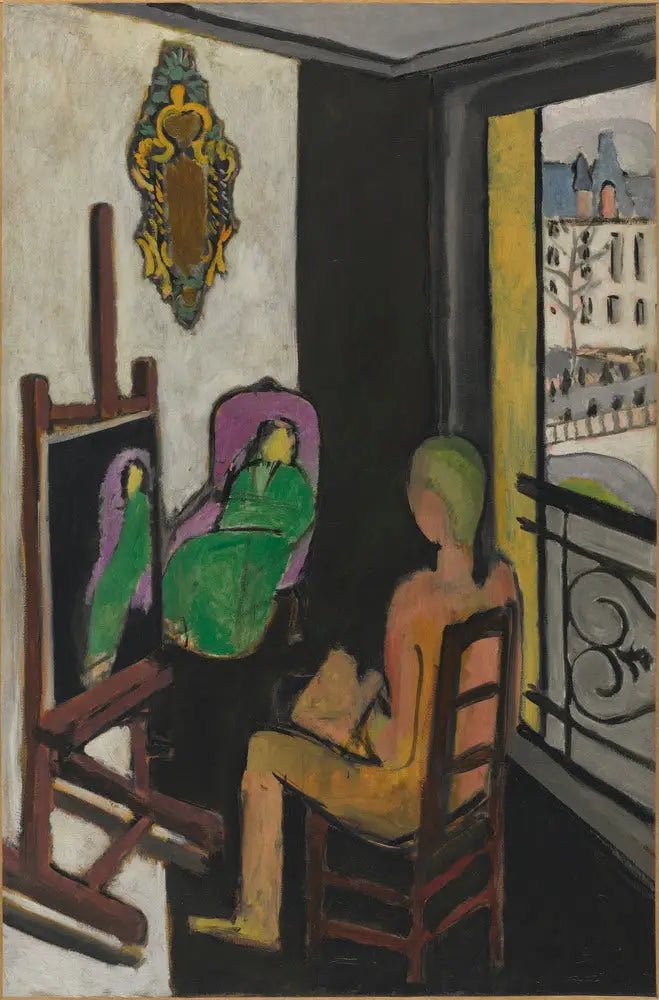 Reproduction du tableau « Le Peintre dans son atelier - Henri Matisse » par Alpha Reproduction en peinture à l’huile