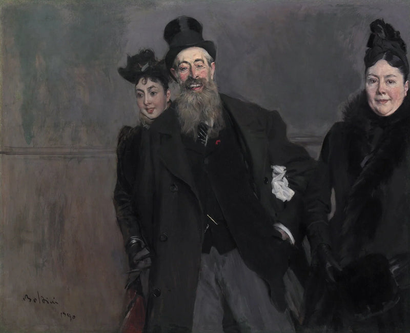Il pittore John Lewis Brown con sua moglie e sua figlia - Giovanni Boldini