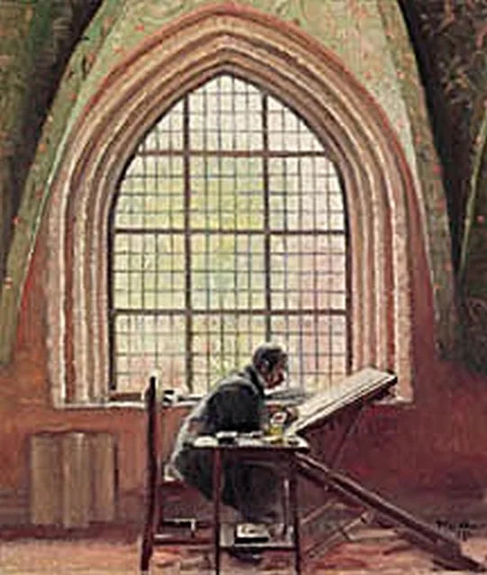 Il pittore Kongstad scrive il nuovo Grundlov (Costituzione). -Michael Peter Ancher