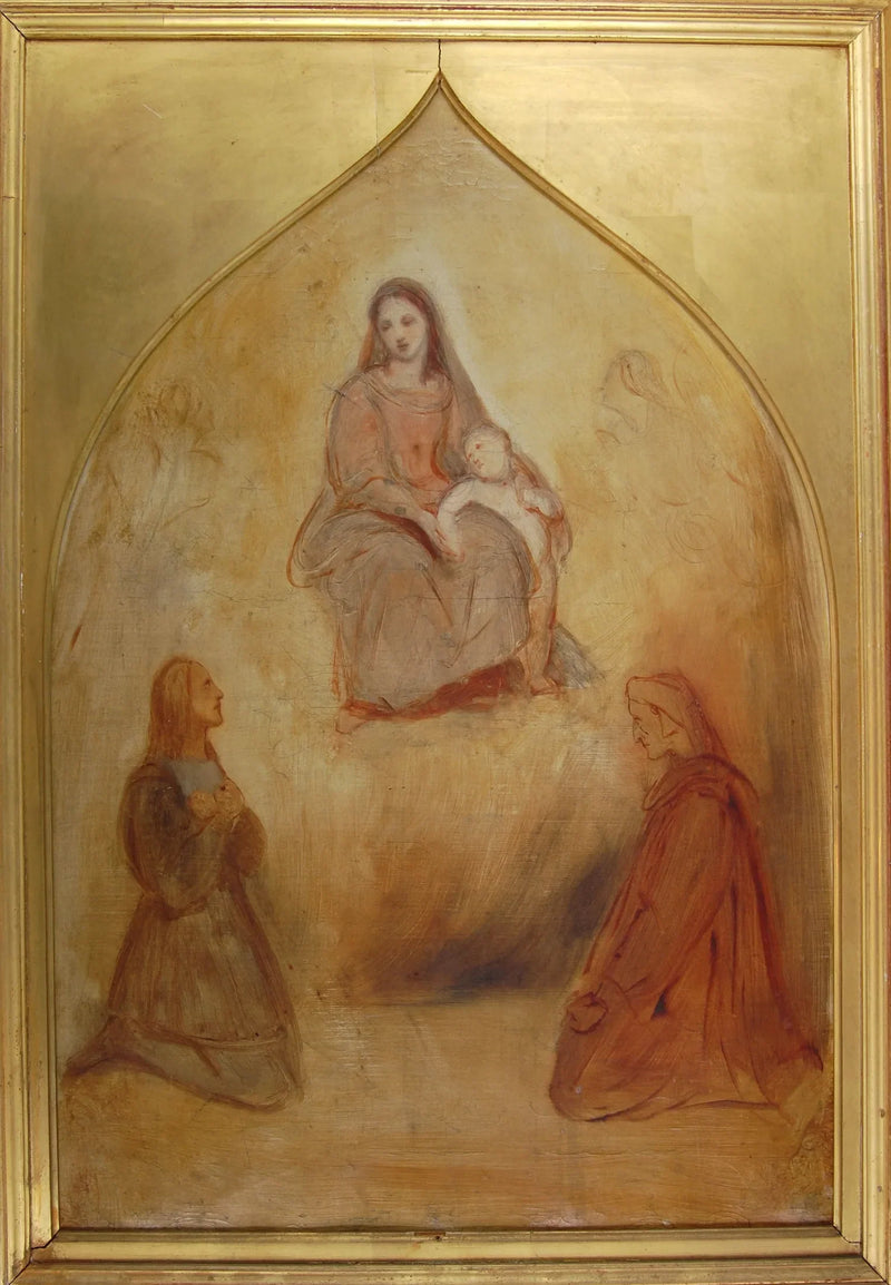 Il pittore Raffaello e il poeta Dante in adorazione davanti alla Santa Vergine e al Bambino - Ary Scheffer