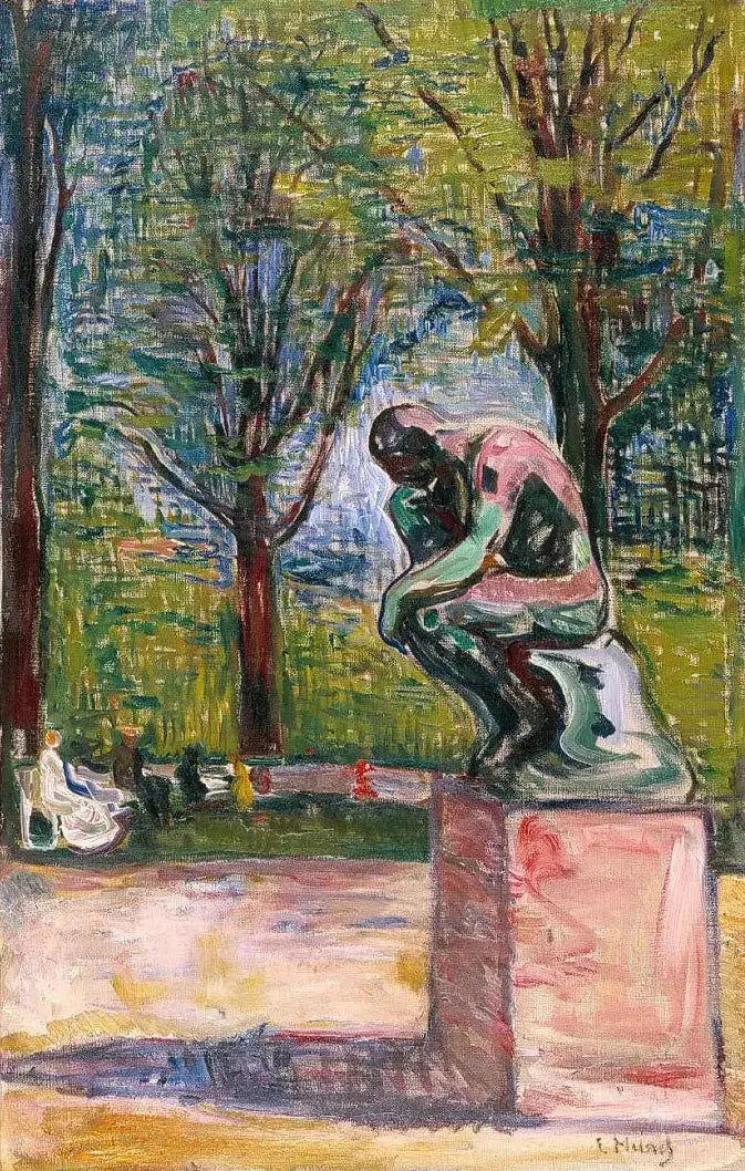 « Il Pensatore » di Rodin nel giardino del Dr Linde - Edvard Munch