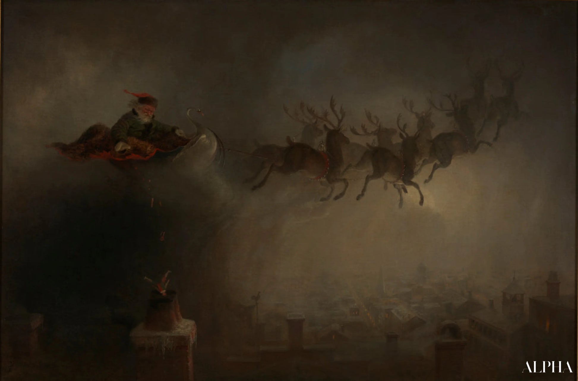 Il Babbo Natale - William Holbrook Beard - Riproduzioni di quadri e dipinti di alta gamma