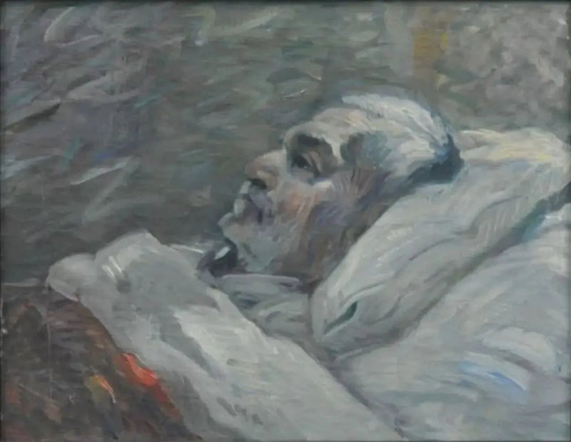 Il Padre sul letto di malato I - Franz Marc