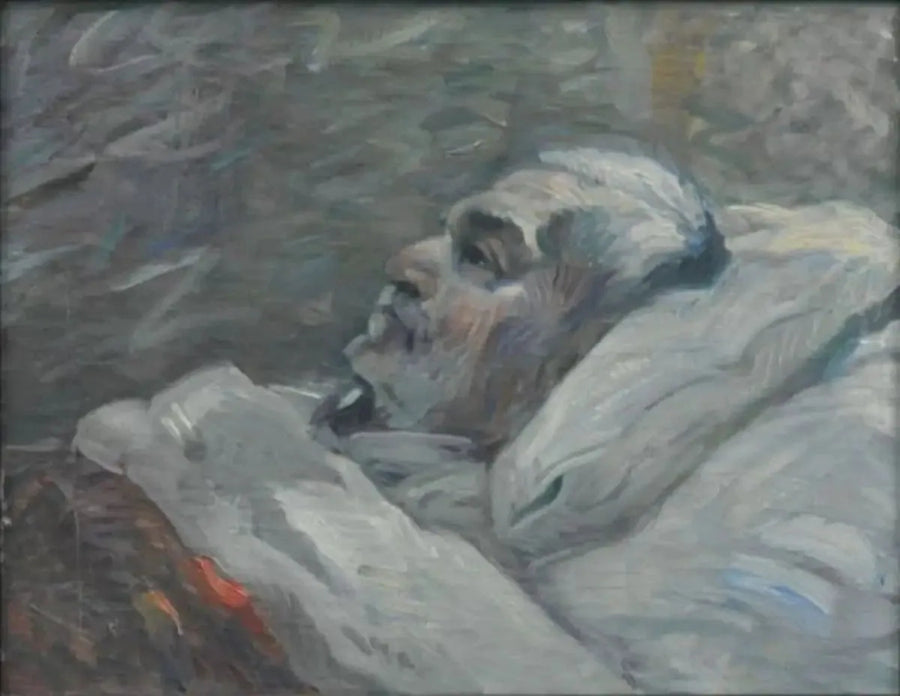 Il Padre sul letto di malato I - Franz Marc