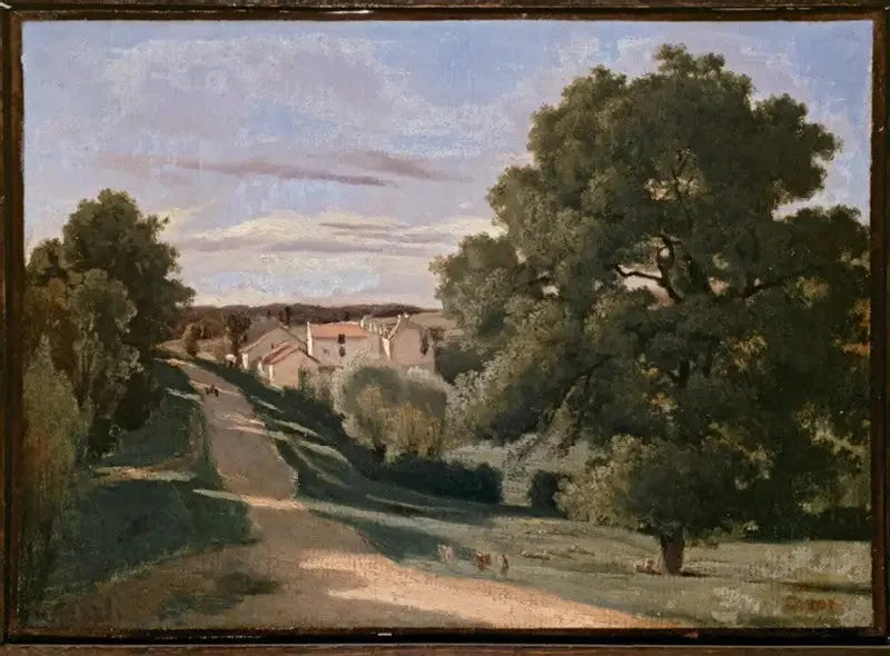 Le petit Chaville - Jean-Baptiste Camille Corot image 1 reproduction de peinture à l’huile