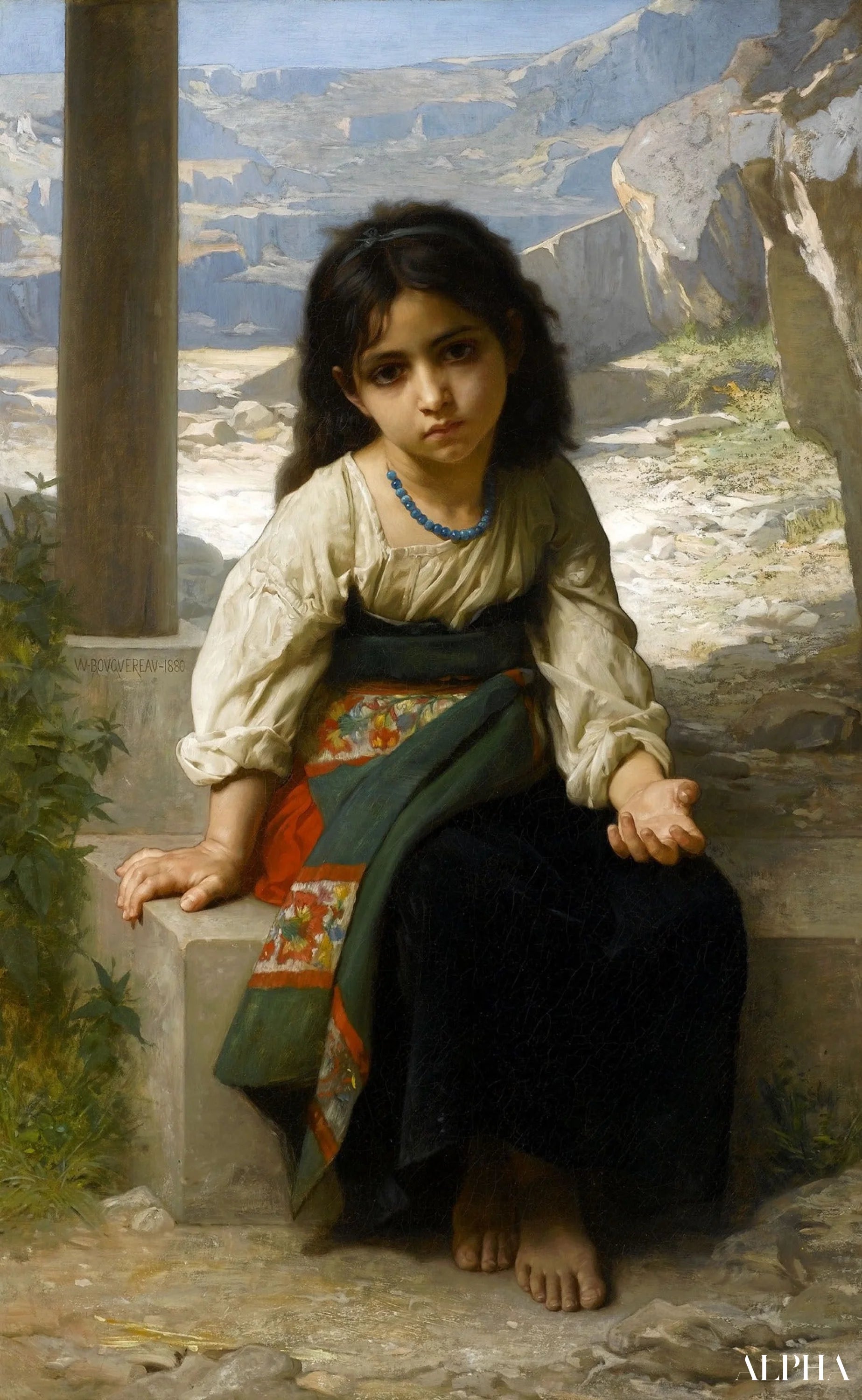 Il piccolo mendicante - William Bouguereau Riproduzioni di dipinti a olio