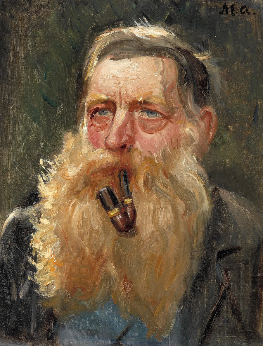 Il subacqueo, il signor Nielsen, fuma la pipa. - Michael Peter Ancher