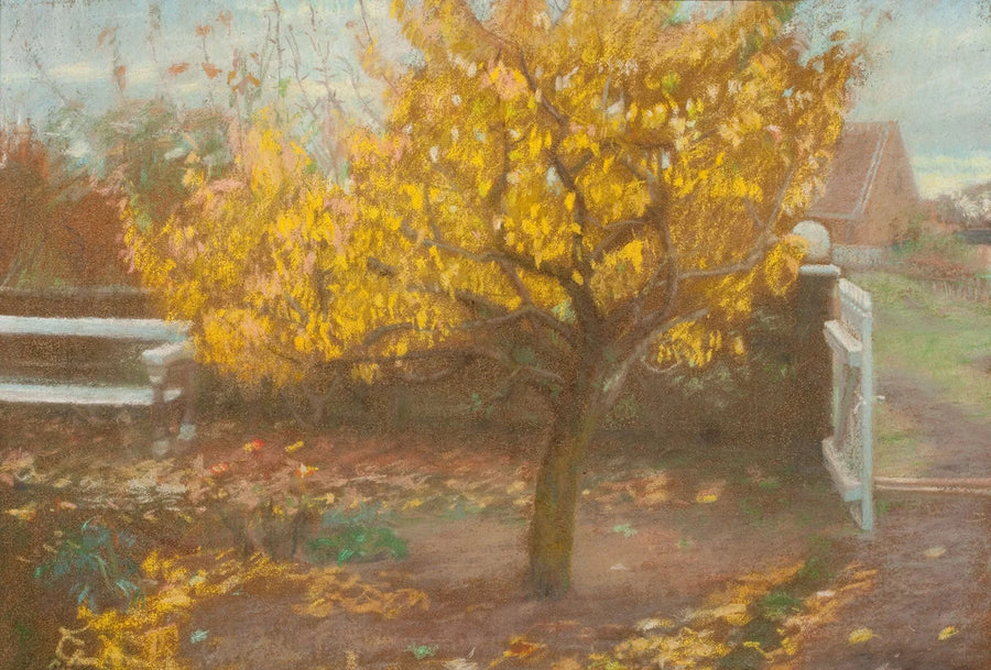 Il pero nel giardino anteriore di Ancher, in autunno. - Anna Ancher