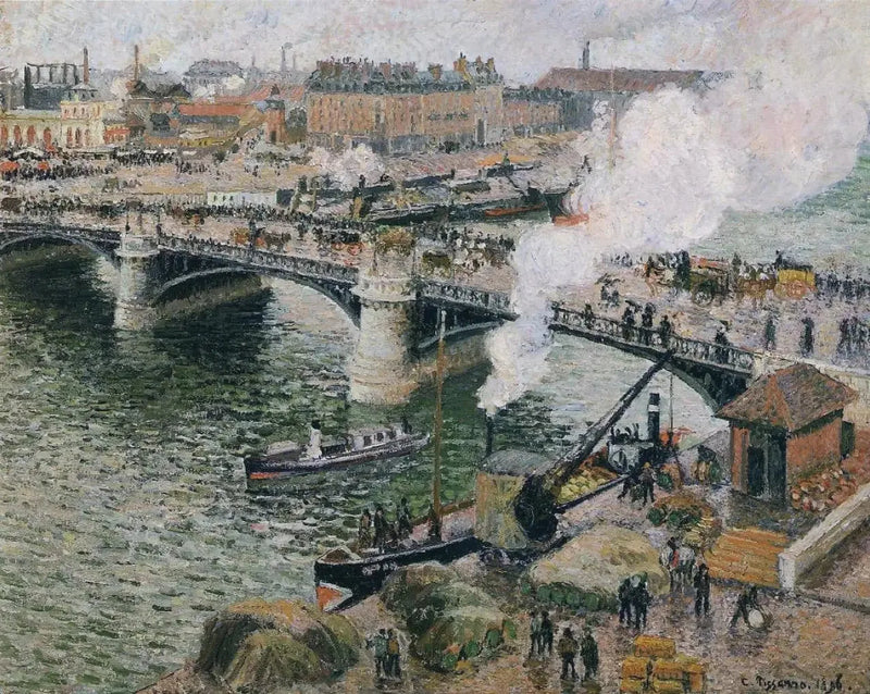 Il Ponte Boieldieu a Rouen - Camille Pissarro