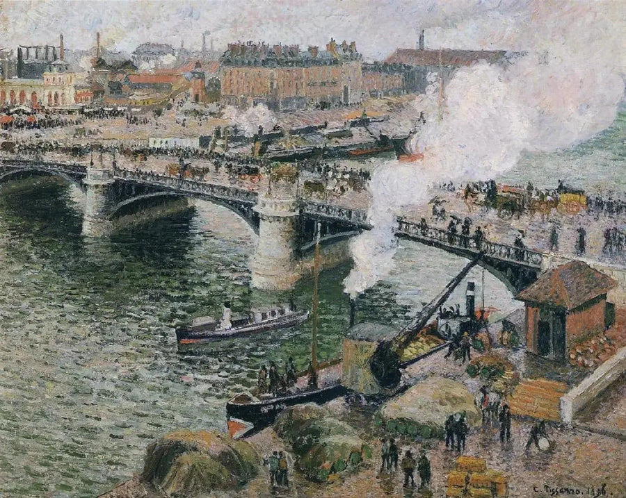 Il Ponte Boieldieu a Rouen - Camille Pissarro