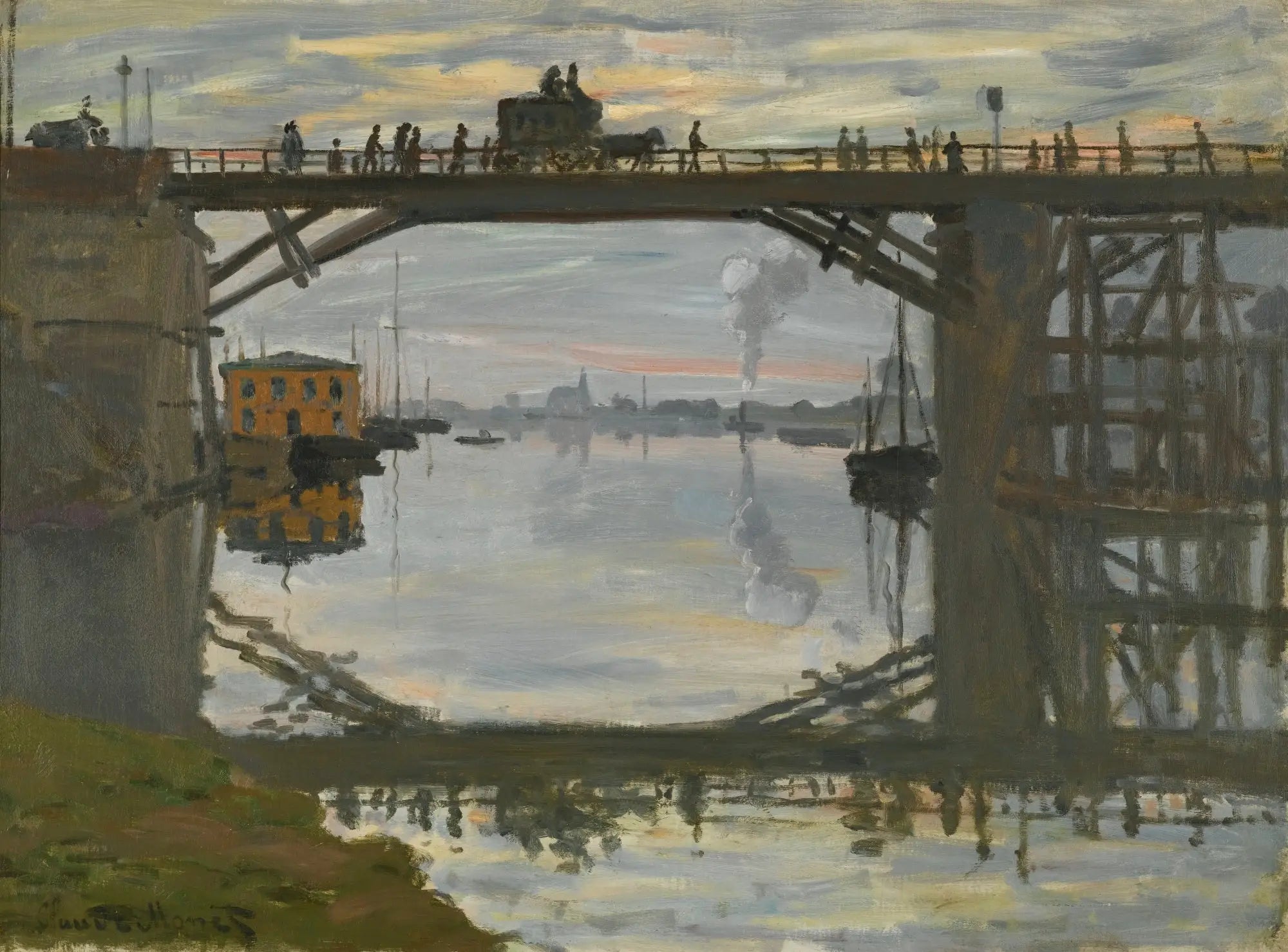 Le Pont de bois - Claude Monet image 1 reproduction artisanale de tableau