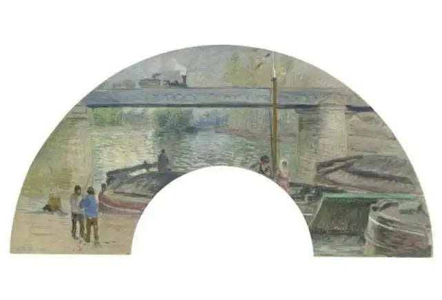 Le Pont de chemin de fer à Pontoise - Camille Pissarro image 1 reproduction de peinture à l’huile