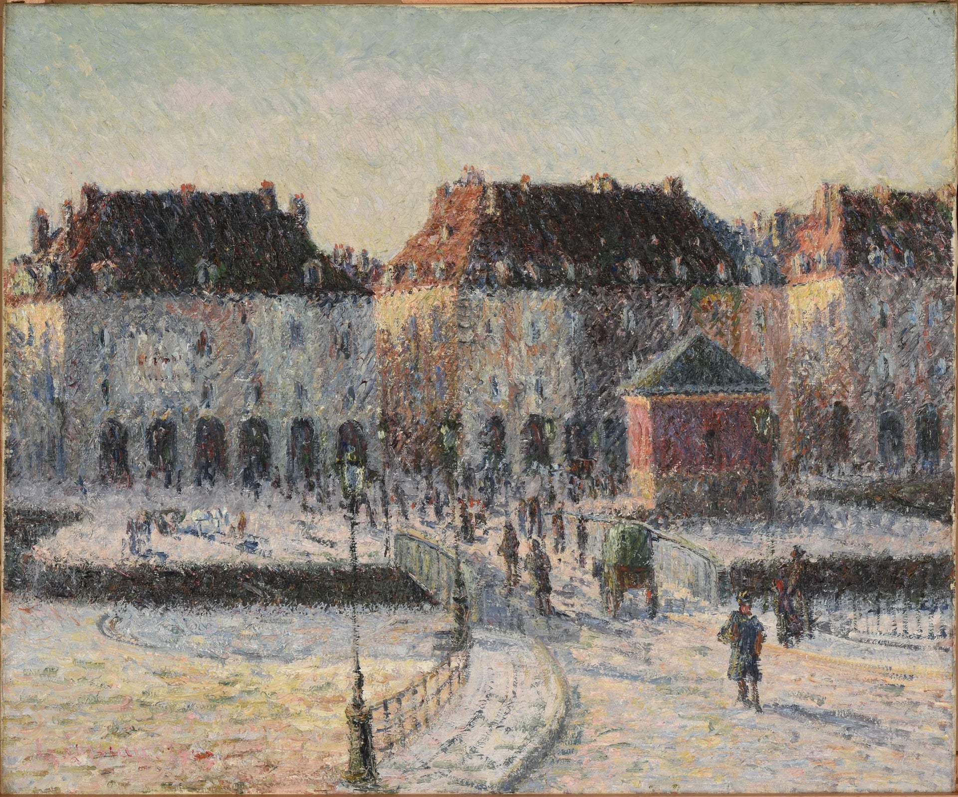 Le pont de la Poissonnerie à Dieppe - Gustave Loiseau image 1 copie peinte à la main à l’huile