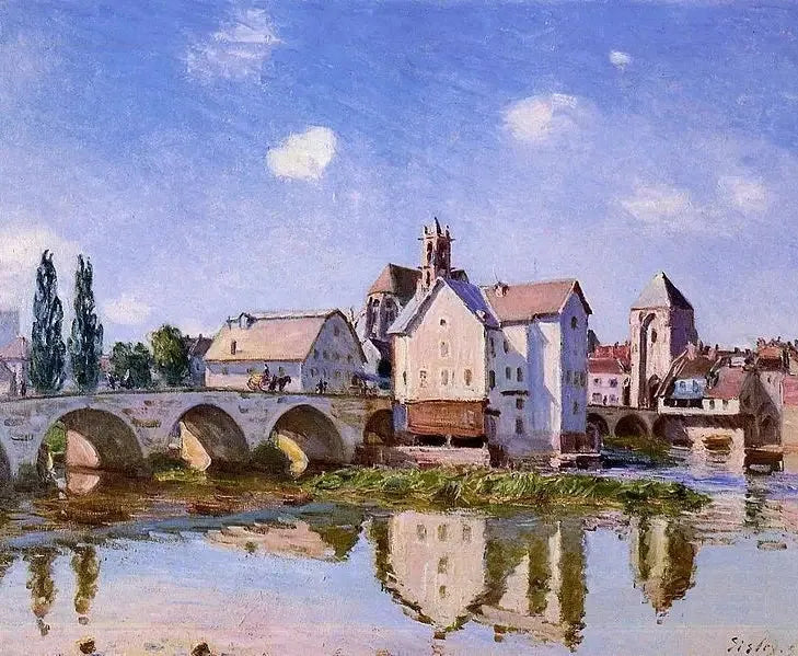 Il ponte di Moret al sole - Alfred Sisley