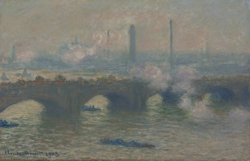Il ponte di Waterloo, il giorno grigio - Claude Monet