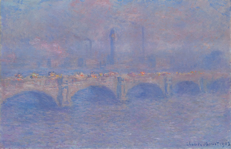 Il ponte di Waterloo, l'effetto della luce del sole - Claude Monet