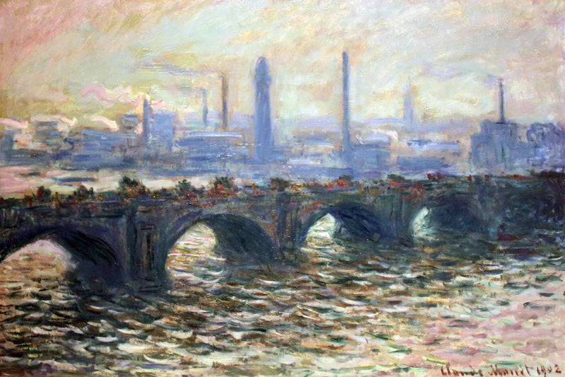Il ponte di Waterloo, mattina nebbiosa - Claude Monet